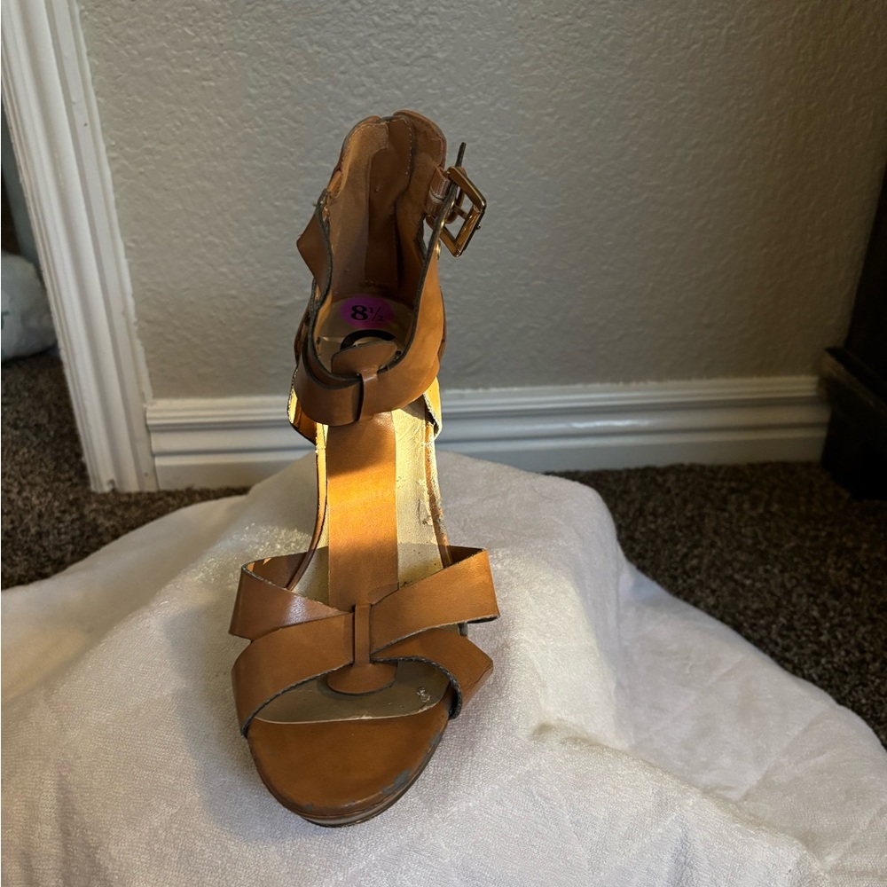 Brown Strappy Heeled Sandals